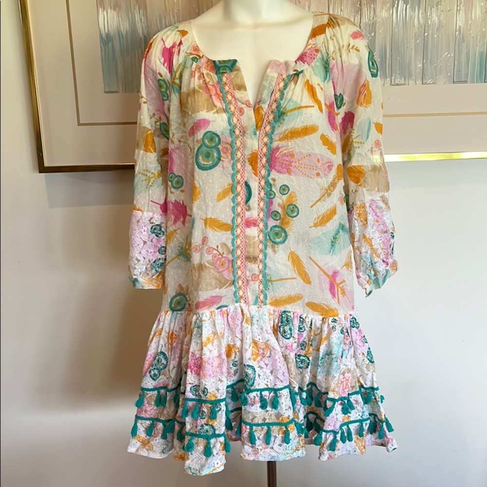 NWT Gipsy Queen adorable boho cotton dress M/L
